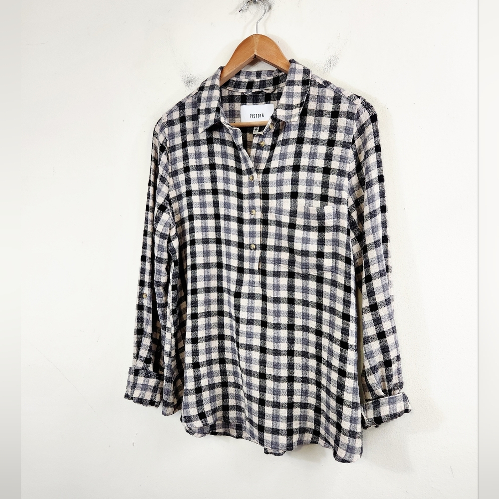 Pistola Pullover plaid top